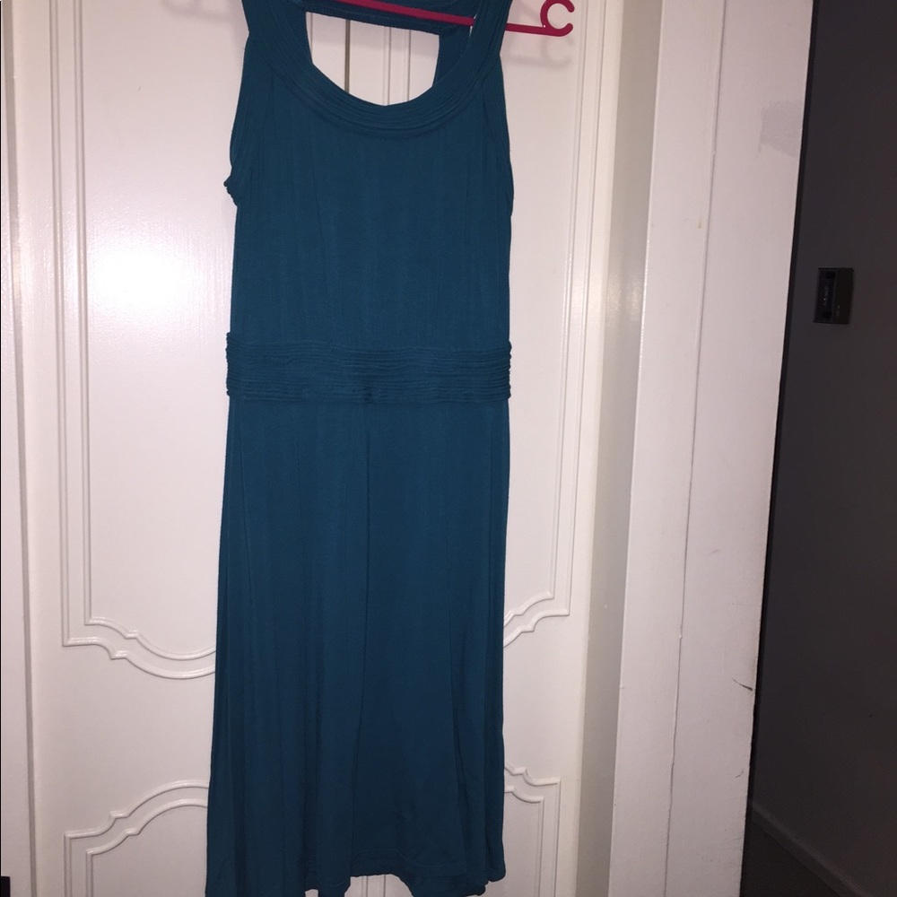 Teal Max  studio dress with cut out back